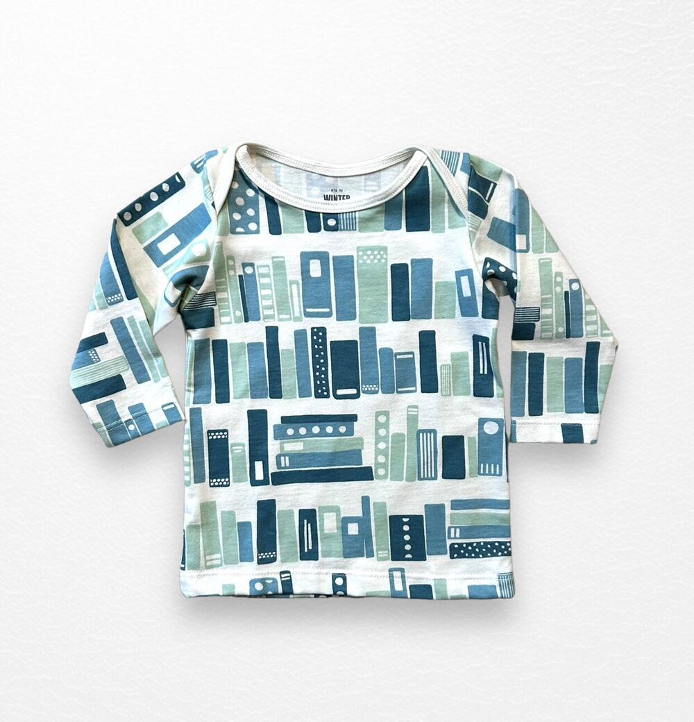 NEW Winter Water Factory Organic Bookshelf Tee, 3 Months